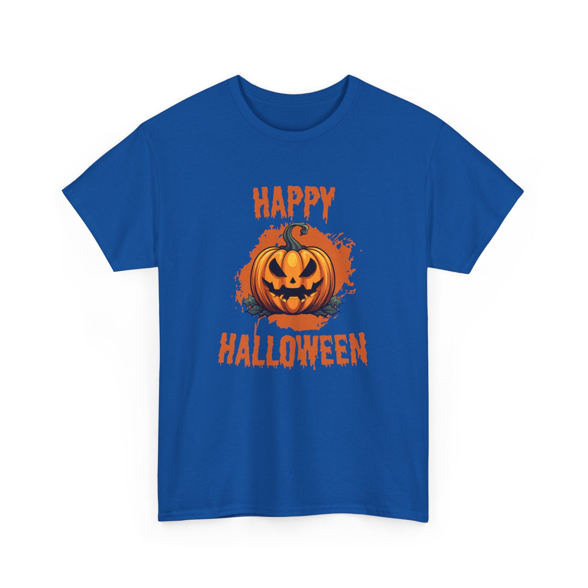 Halloween Unisex Heavy Cotton Tee, Spooky Pumpkin Graphic, Fall Festival Shirt, Halloween Party Top, Casual Autumn Apparel