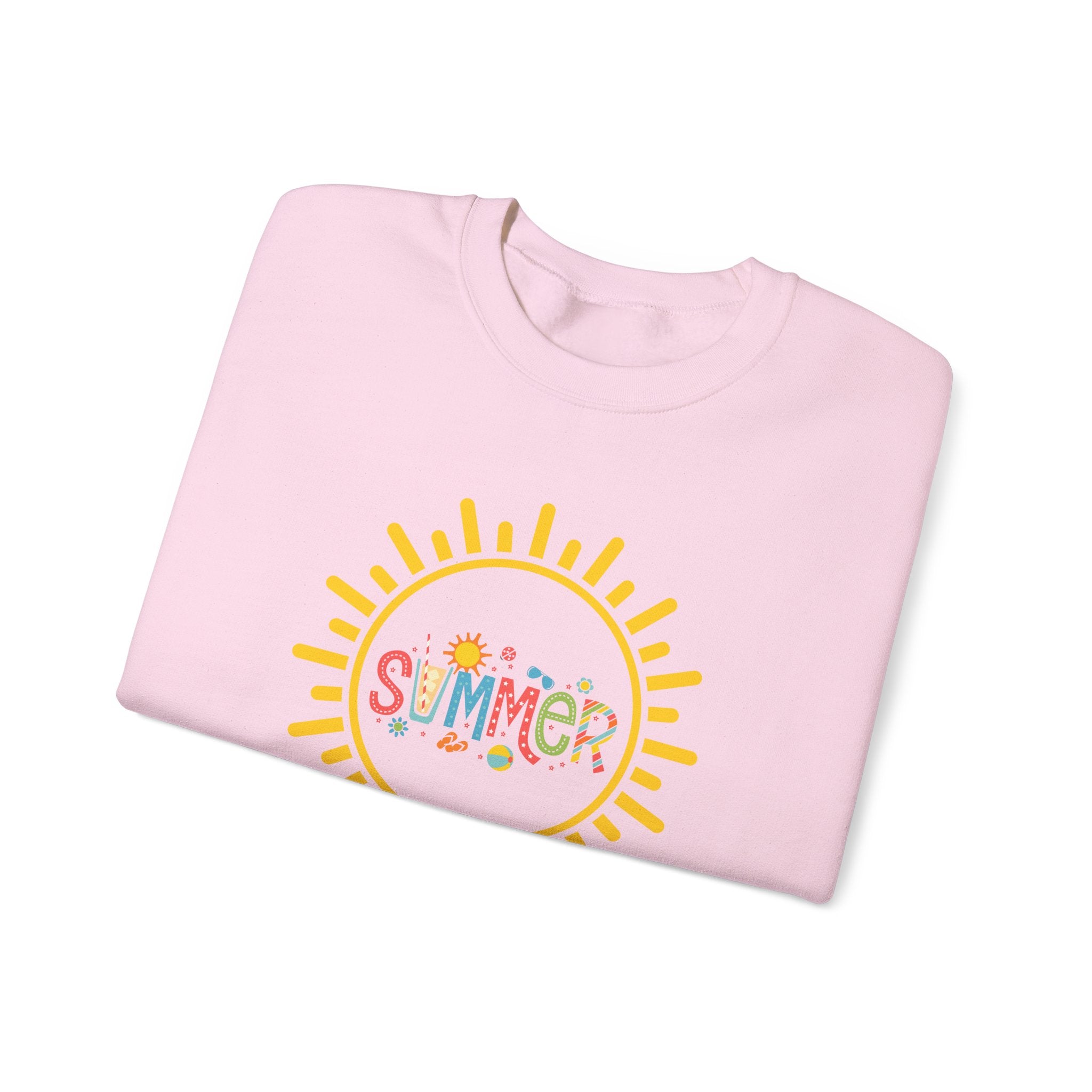 Cheerful Summer Sun Sweatshirt, Cozy Crewneck, Unisex Pullover, Vacation Wear