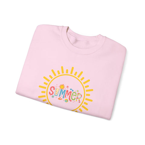 Cheerful Summer Sun Sweatshirt, Cozy Crewneck, Unisex Pullover, Vacation Wear