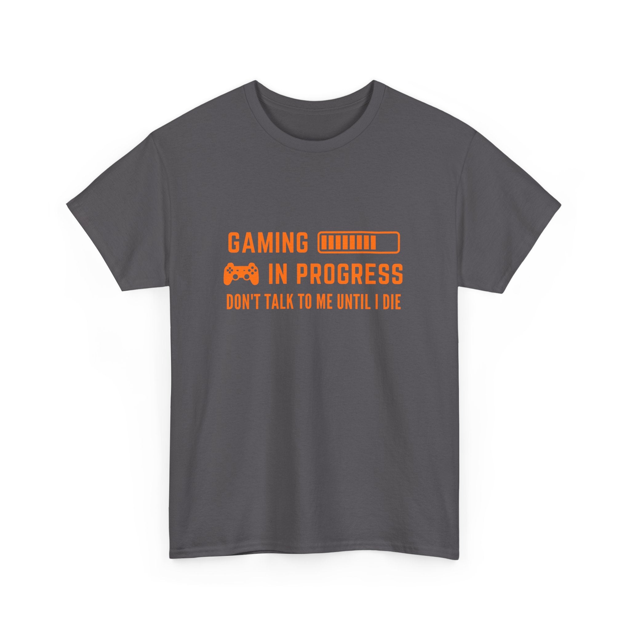 Gaming In Progress Unisex Heavy Cotton Tee, Gamer Gift, Funny Shirt, Birthday Present, Video Game Lover Tee, Casual Wear