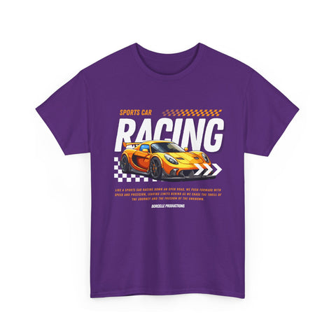 Racing Graphic Tee - Unisex Heavy Cotton Shirt, Car Enthusiast Apparel, Casual Wear, Racing Event Outfit
