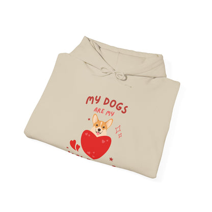 Dog Lover's Valentine's Hoodie, My Dogs Are My Valentine Sweatshirt, Perfect for Valentine's Day, Gifts for Dog Moms, Cute Pet Apparel,