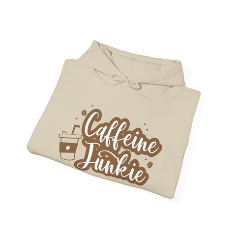 Caffeine Junkie Hoodie, Cozy Sweatshirt for Coffee Lovers, Gift for Baristas and Students, Perfect for Relaxing Evenings