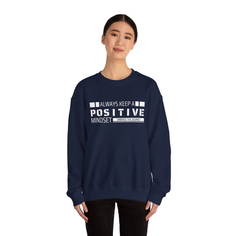 Positive Mindset Crewneck Sweatshirt - Motivational Apparel for Women, Cozy Self-Care Wear, Inspirational Gift, Wellness Reminder,