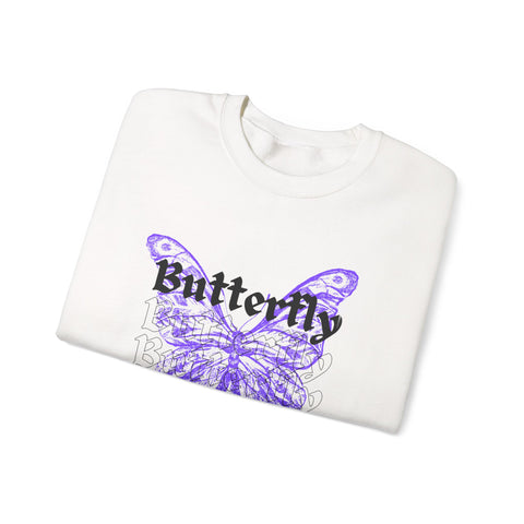Butterfly Graphic Crewneck Sweatshirt, Unisex Sweatshirt, Cozy,Streetwear Fashion, Spring Wardrobe Essential, Butterfly Lover's Gift