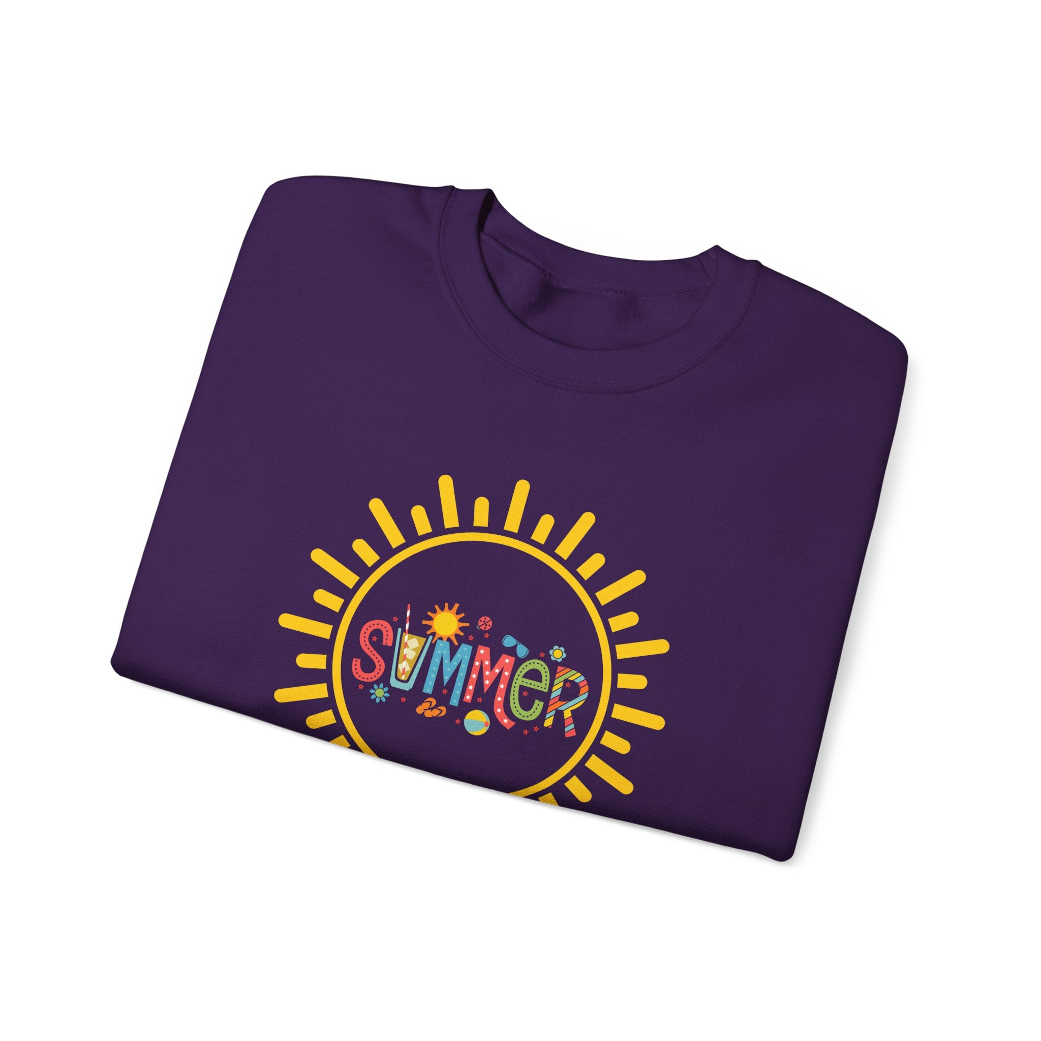 Cheerful Summer Sun Sweatshirt, Cozy Crewneck, Unisex Pullover, Vacation Wear