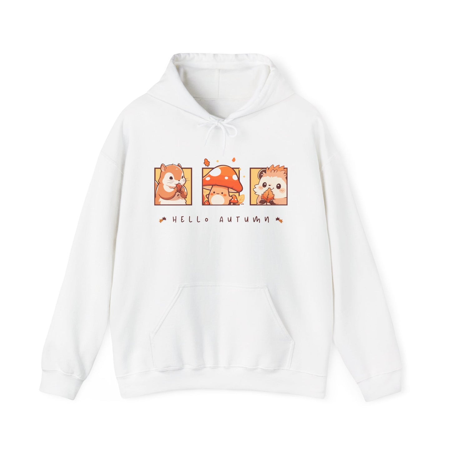 Hello Autumn Unisex Hoodie - Cozy Fall Sweatshirt for Pumpkin Lovers, Autumn Vibes, Halloween Gift, Casual Wear, Seasonal Style