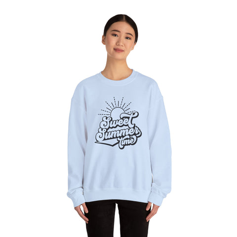 Summer Vibes Crewneck Sweatshirt, Cozy Unisex Pullover, Perfect for Beach Days, Gift for Summer Lovers, Matching Family Outfit