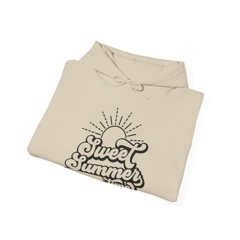 Sweet Summer Vibes Unisex Hooded Sweatshirt, Cozy Summer Hoodie, Beachwear, Summer Chill Sweatshirt, Gift for Beach Lovers, Casual Everyday