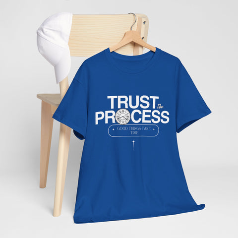 Trust the Process Unisex Heavy Cotton Tee, Motivational Shirt, Inspirational Gift, Casual Wear, Comfortable Everyday Tee
