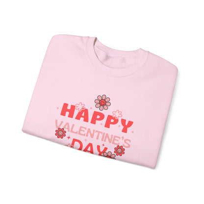 Valentine's Day Sweatshirt - Unisex Crewneck, Cozy Gift, Love Apparel, Floral Design, Valentine's Day Outfit, Valentine's Day Clothing