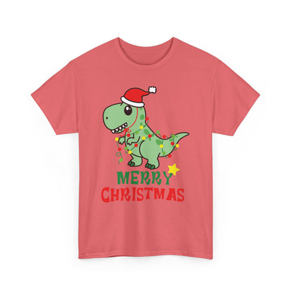 Merry Christmas Dino Tee, Cute Dinosaur Shirt, Unisex Holiday Tee, Fun Christmas Apparel, Gift for Dino Lovers