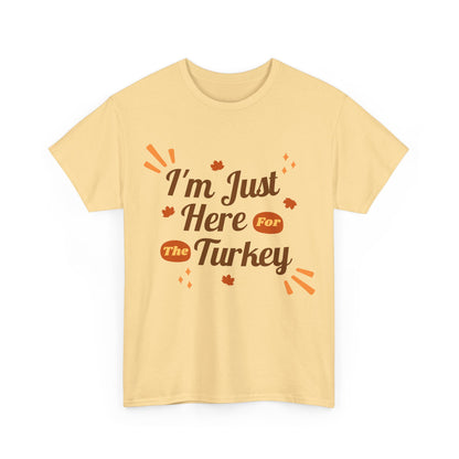 Thanksgiving Turkey Tee, Cozy Unisex Heavy Cotton Tee for Fall, Autumn Shirt, Thanksgiving Dinner Outfit, Family Gatherings, Holiday Humor