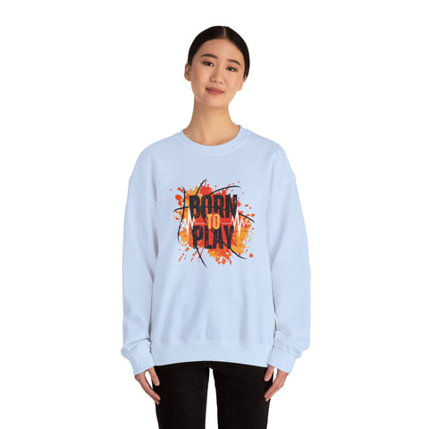 Motivational Crewneck Sweatshirt - Born to Plan, Cozy Sports Sweatshirt, Unisex Gift, Creative Apparel, Casual Wear, Fall Fashion