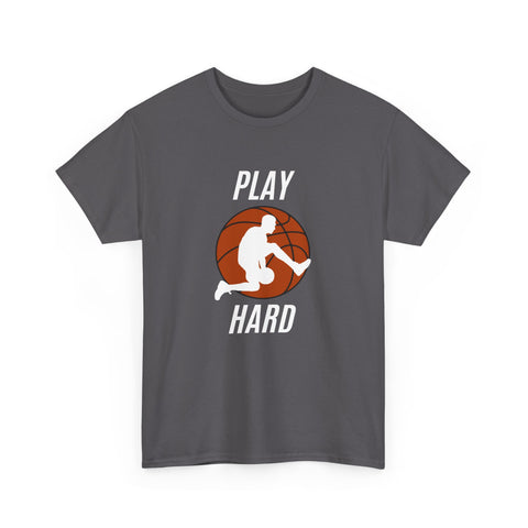 Play Hard Basketball Tee, Sports T-Shirt, Unisex Cotton Top, Gift for Sports Lovers, Athletic Wear, Casual Fitness Shirt