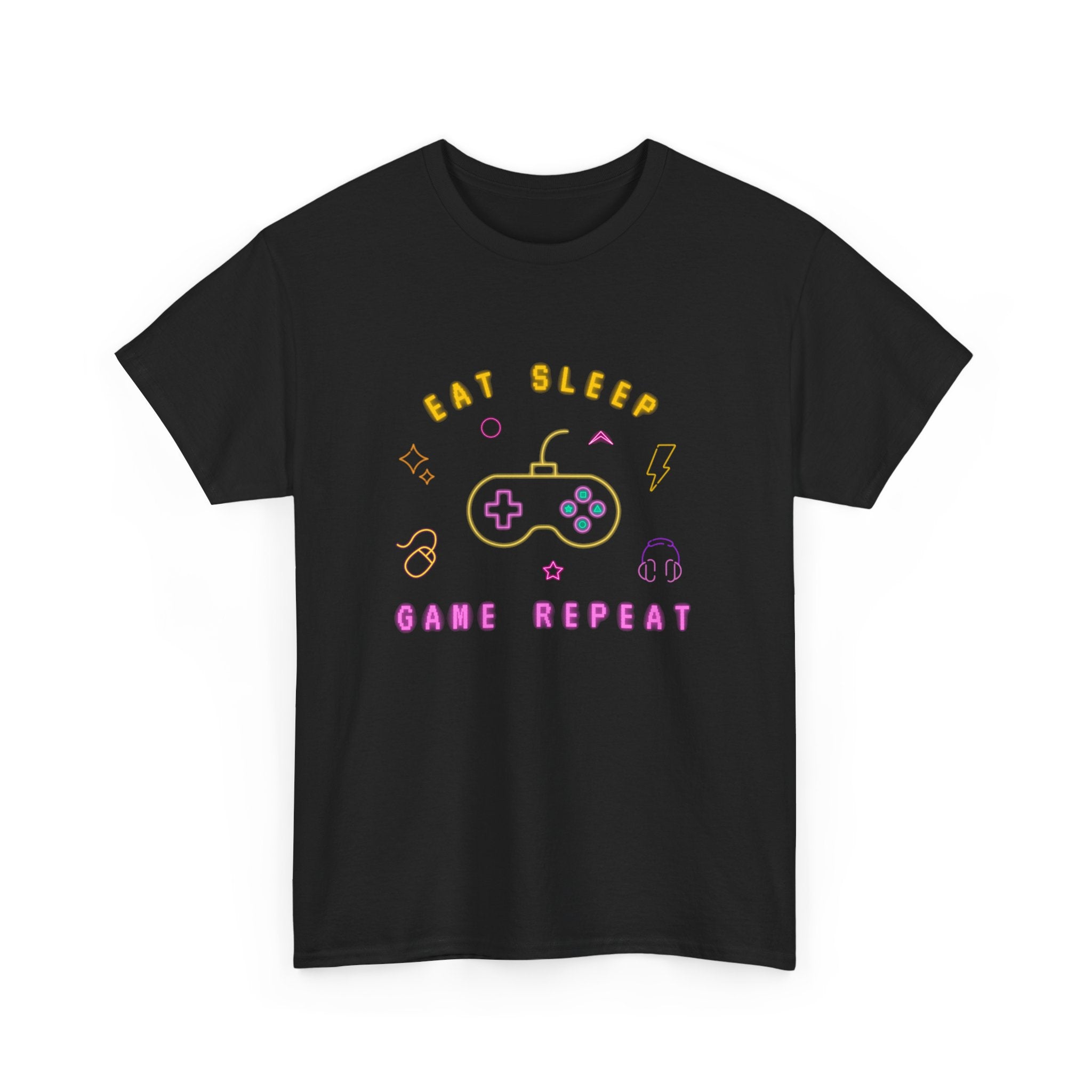 Gamer Vibes Unisex Tee - Eat Sleep Game Repeat, Video Game Shirt, Casual Wear, Gift for Gamers, Gaming Merchandise