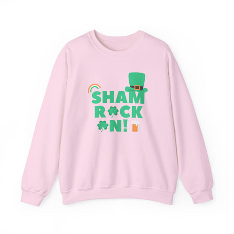 Sham Rock Unisex Sweatshirt, St. Patrick's Day Jumper, Lucky Clover Crewneck, Irish Holiday Pullover, Green Festival Top