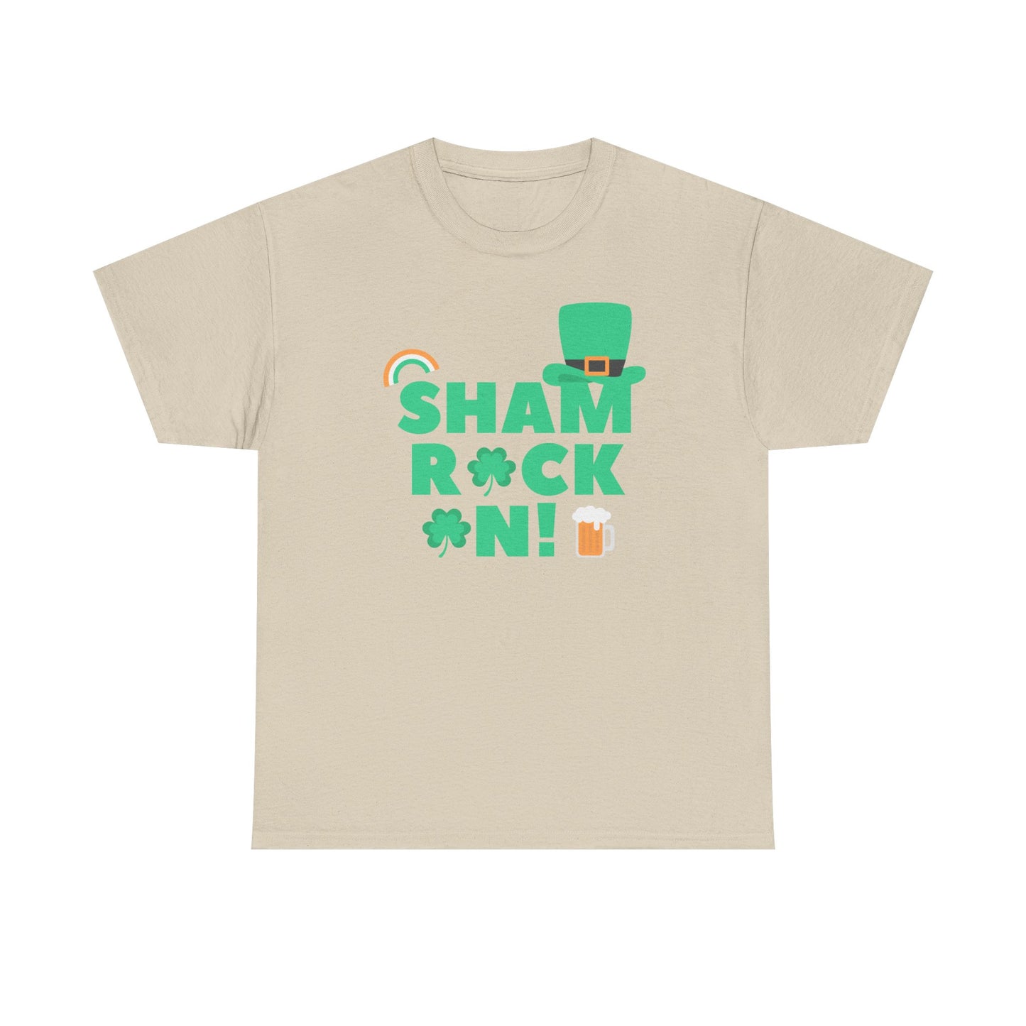 Shamrock On Unisex Heavy Cotton Tee - St Patrick's Day Celebration Shirt