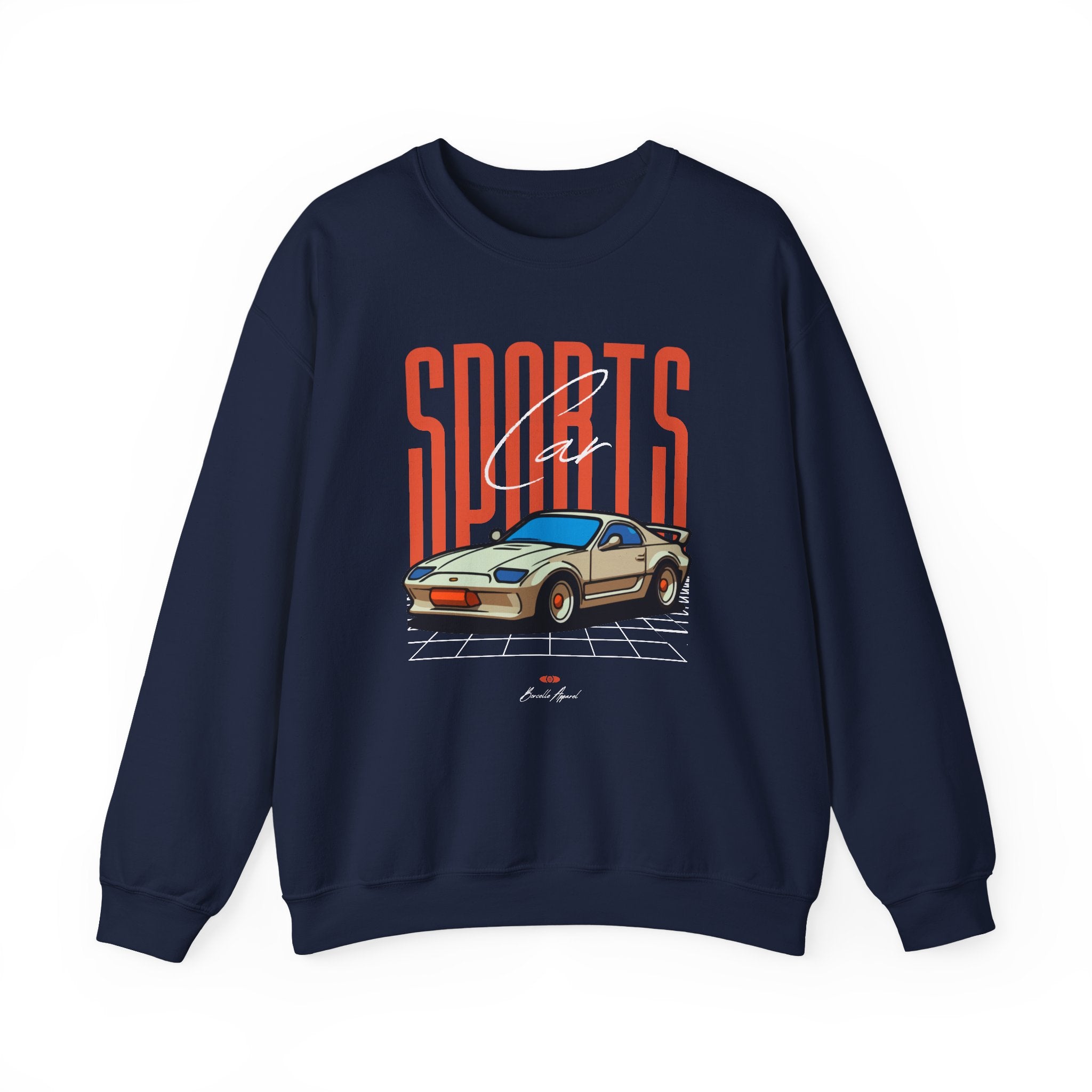 Sports Car Graphic Sweatshirt, Unisex Crewneck, Comfortable