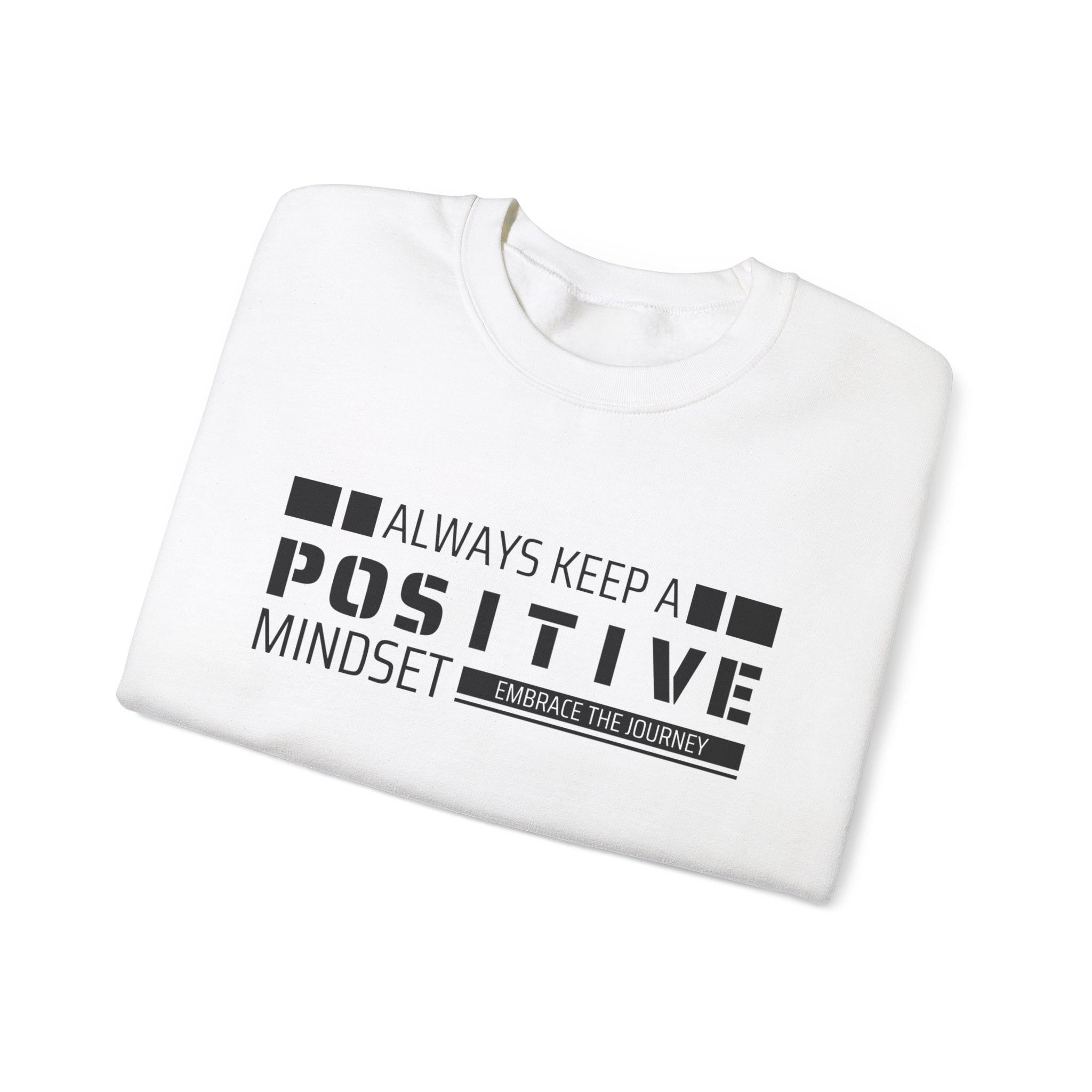 Positive Mindset Crewneck Sweatshirt - Motivational Apparel for Women, Cozy Self-Care Wear, Inspirational Gift, Wellness Reminder,