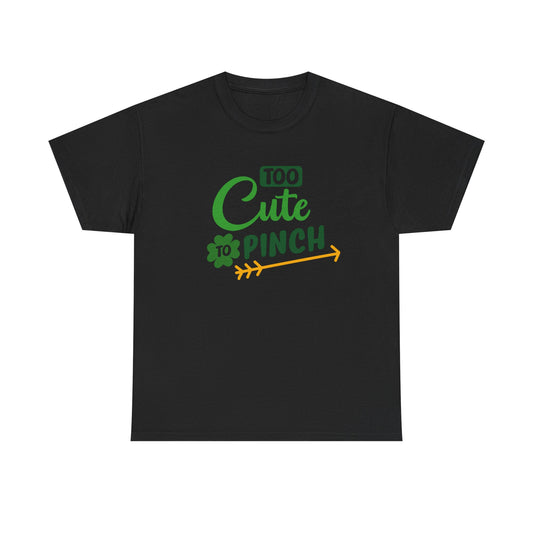 Cute St Patrick's Day Unisex Heavy Cotton Tee, Funny Holiday Shirt, Gift for Her, Green Graphic Tee, Party Outfit