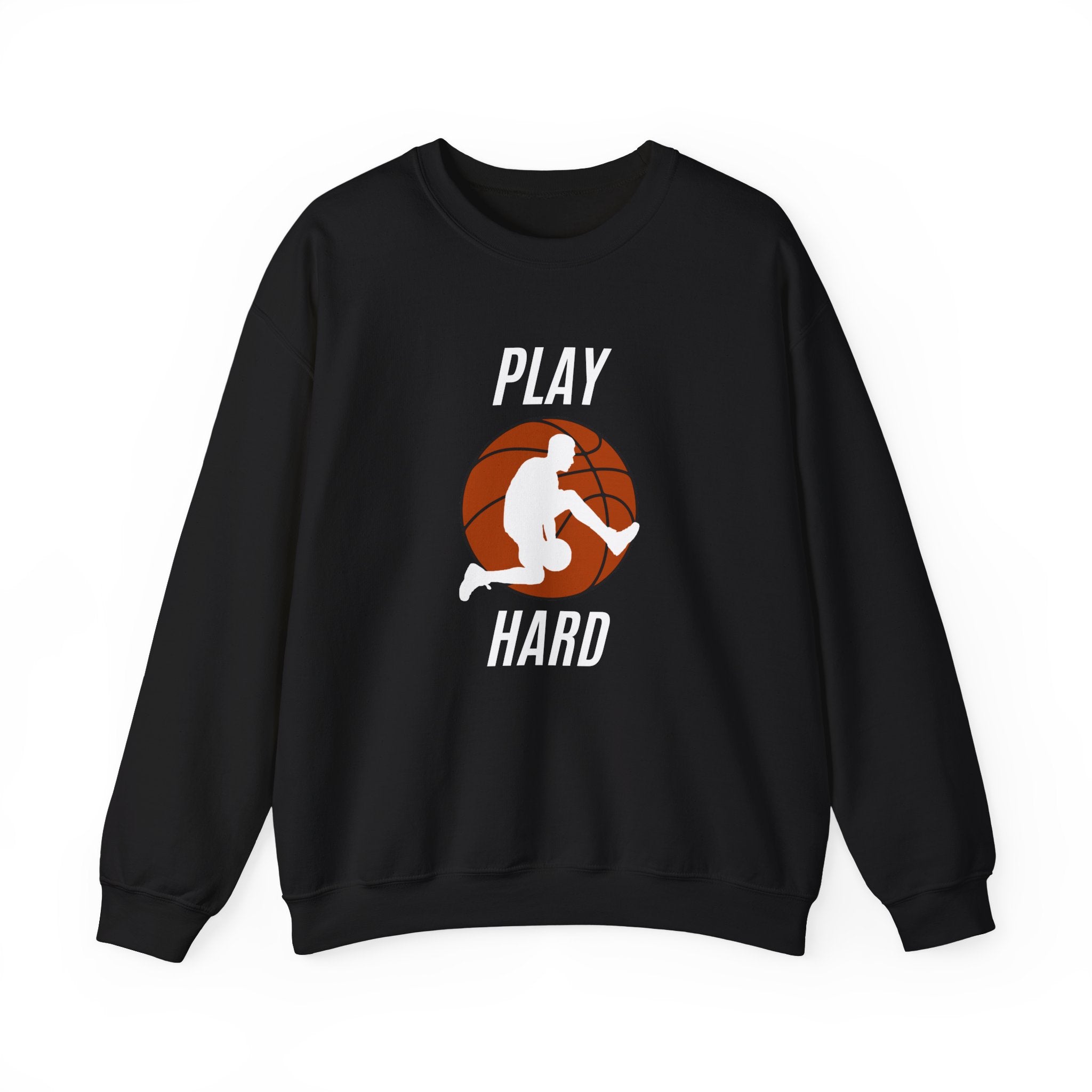 Play Hard Basketball Crewneck Sweatshirt, Unisex Sportswear, Active Lifestyle Sweatshirt, Perfect for Athletes and Coaches