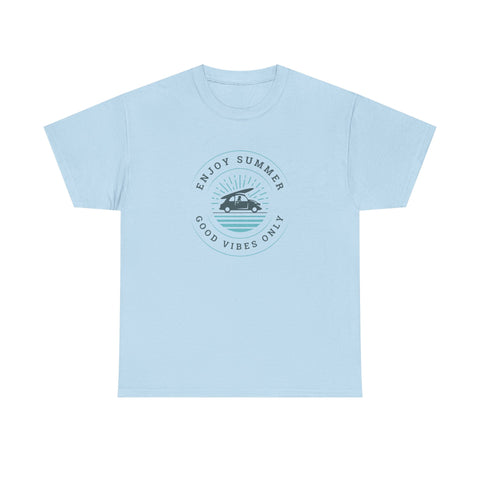 Enjoy Summer Good Vibes Only Tee, Unisex Summer Shirt, Beachwear, Vacation T-Shirt, Gift for Him/Her, Relaxed Style Top
