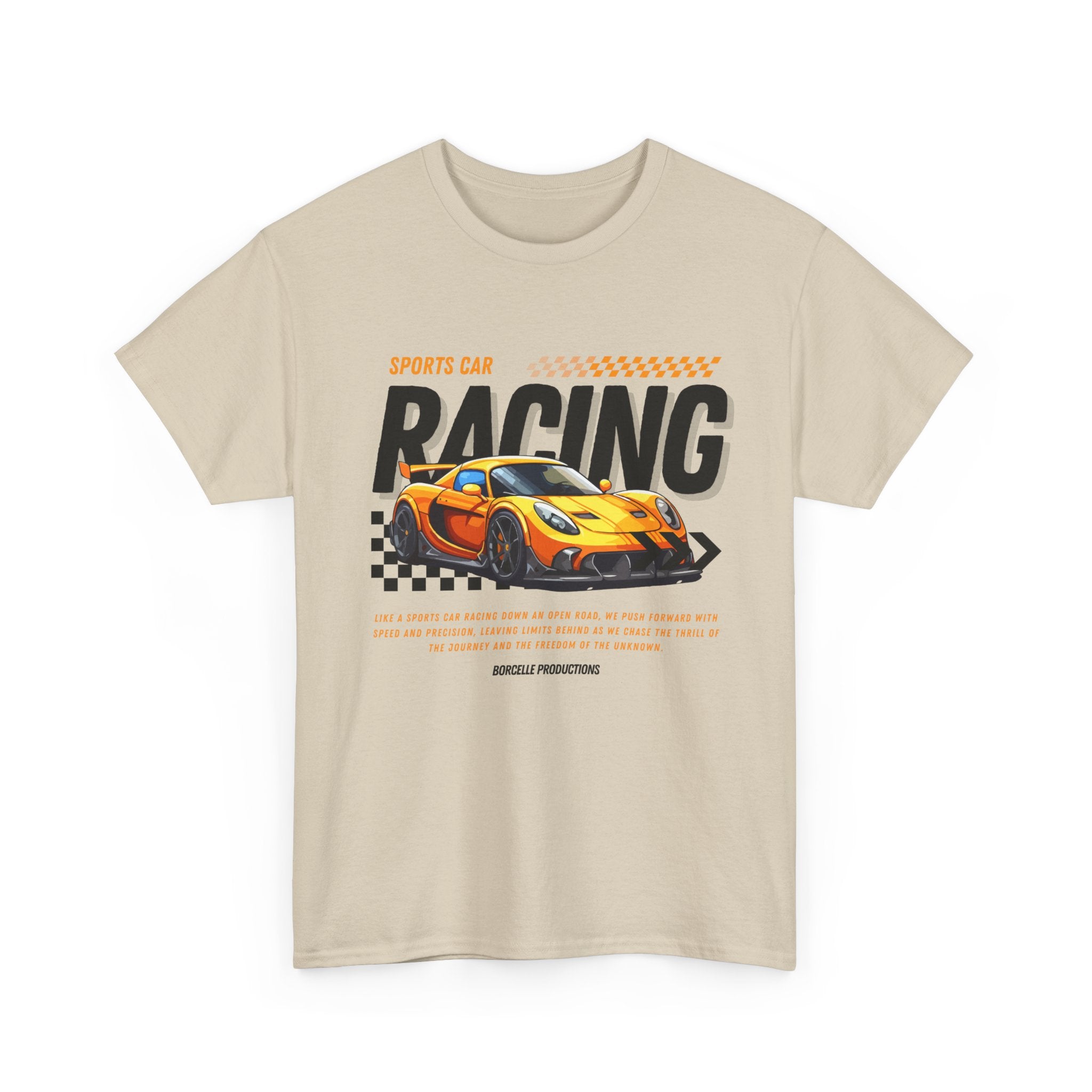 Racing Graphic Tee - Unisex Heavy Cotton Shirt, Car Enthusiast Apparel, Casual Wear, Racing Event Outfit