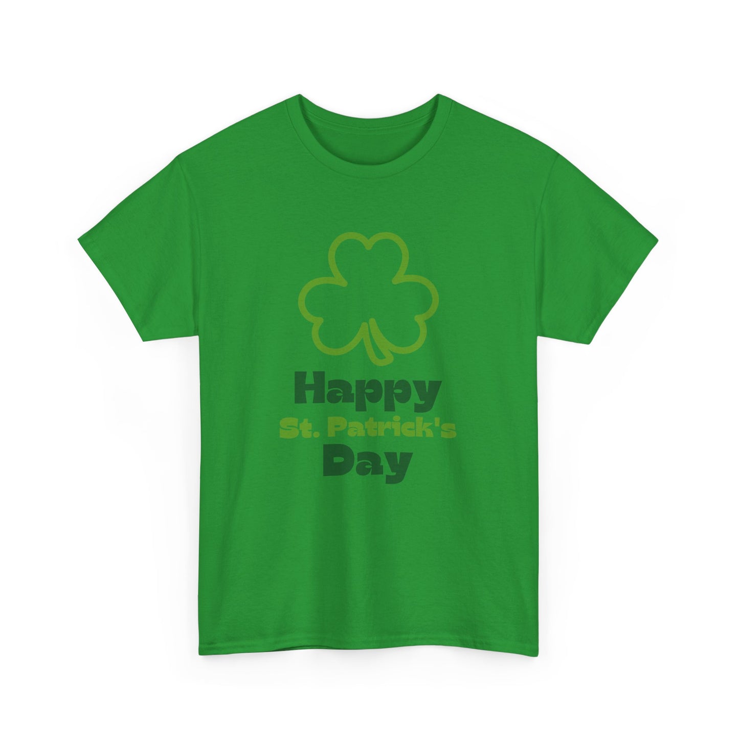 St Patrick's Day Unisex Tee, Green Clover Design, Fun Party Outfit, Gift Idea. Casual Wear Shirt