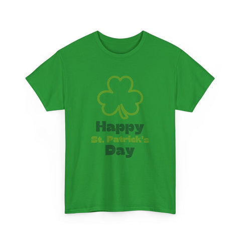 St Patrick's Day Unisex Tee, Green Clover Design, Fun Party Outfit, Gift Idea. Casual Wear Shirt
