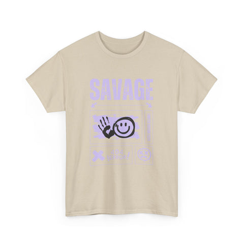 Savage Smile Tee - Casual Streetwear Unisex Heavy Cotton T-shirt