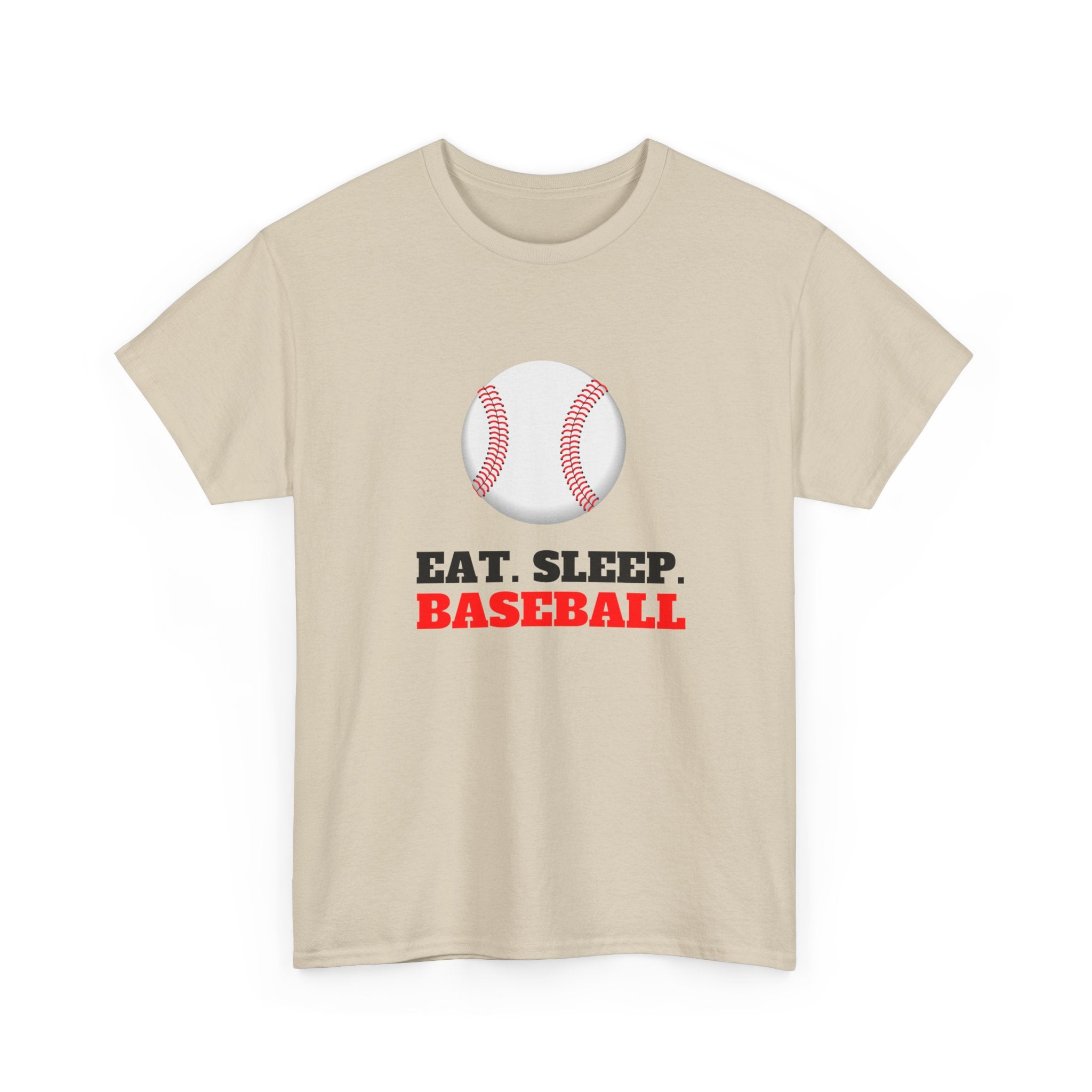 Eat Sleep Baseball Unisex Heavy Cotton Tee, Sports Fans, Gifts for Baseball Lovers, Casual Wear