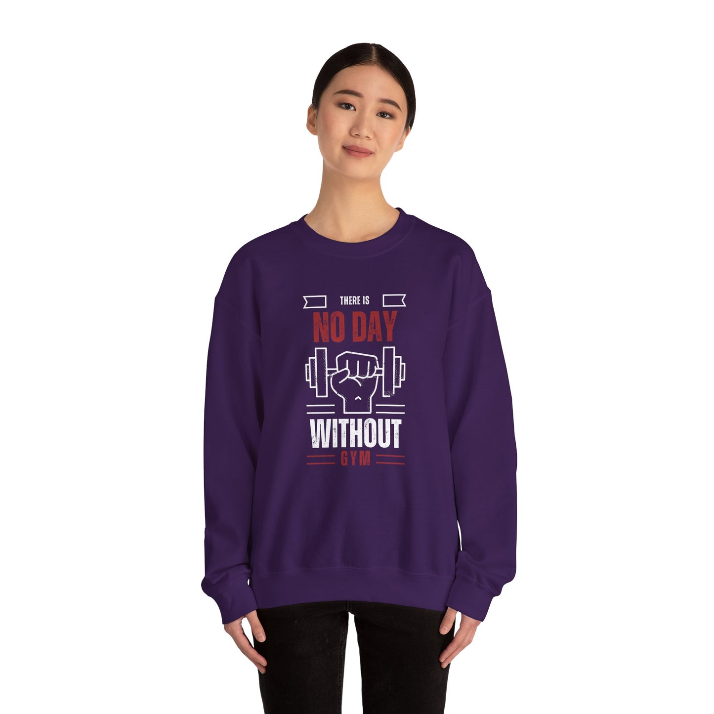 Motivational Gym Sweatshirt – No Day Without Gym