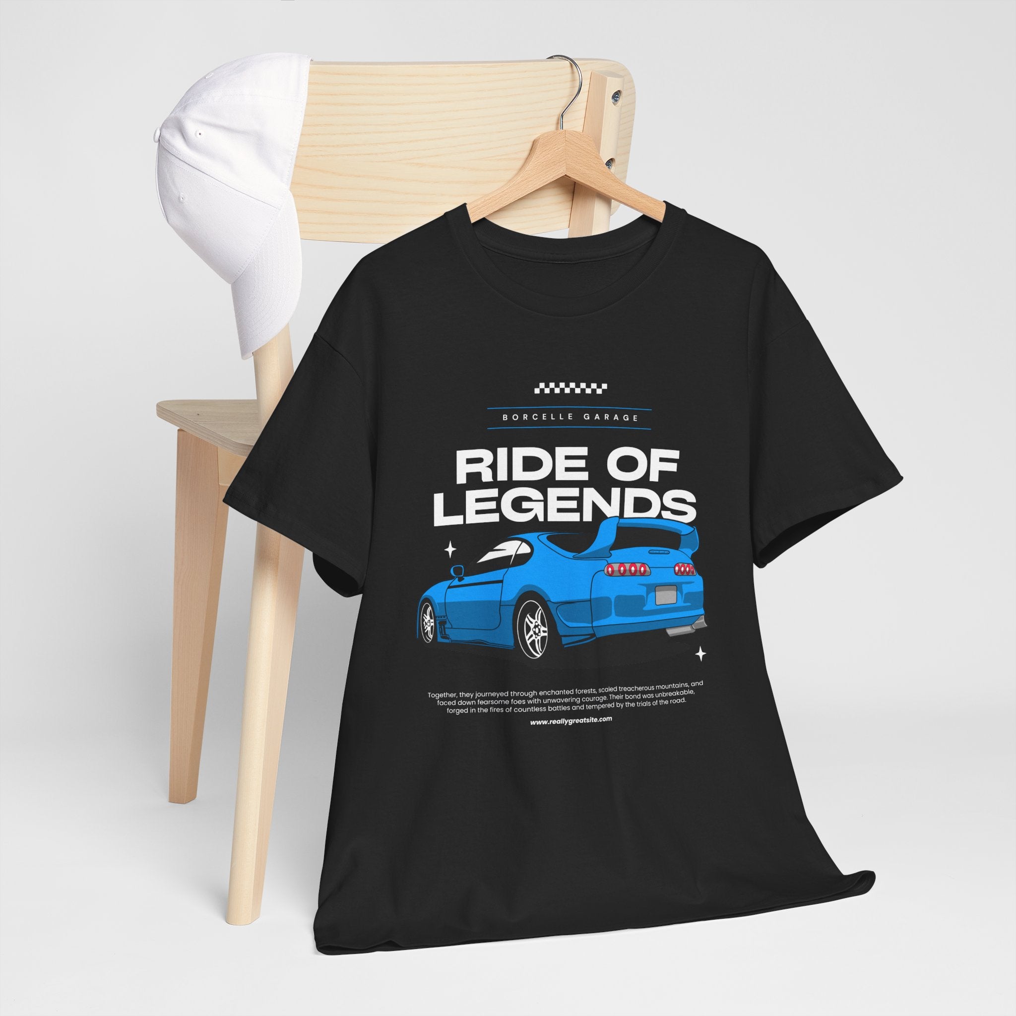 Ride of Legends Cotton Tee for Car Enthusiasts, Unisex T-Shirt, Vintage Car Fan Apparel