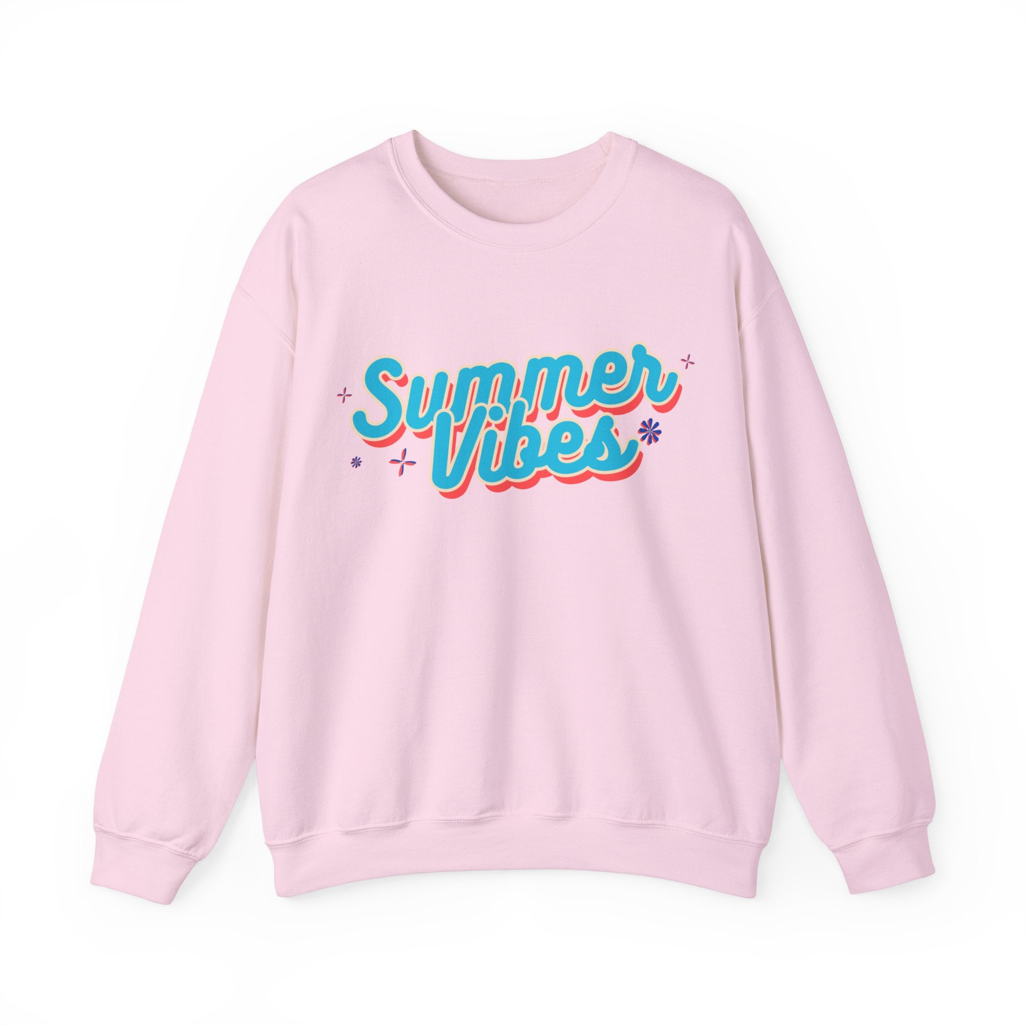 Retro Summer Vibes Crewneck Sweatshirt, Cozy Unisex Pullover, Perfect for Pool Parties, Beach Days, Summer Festivals, Gift Idea