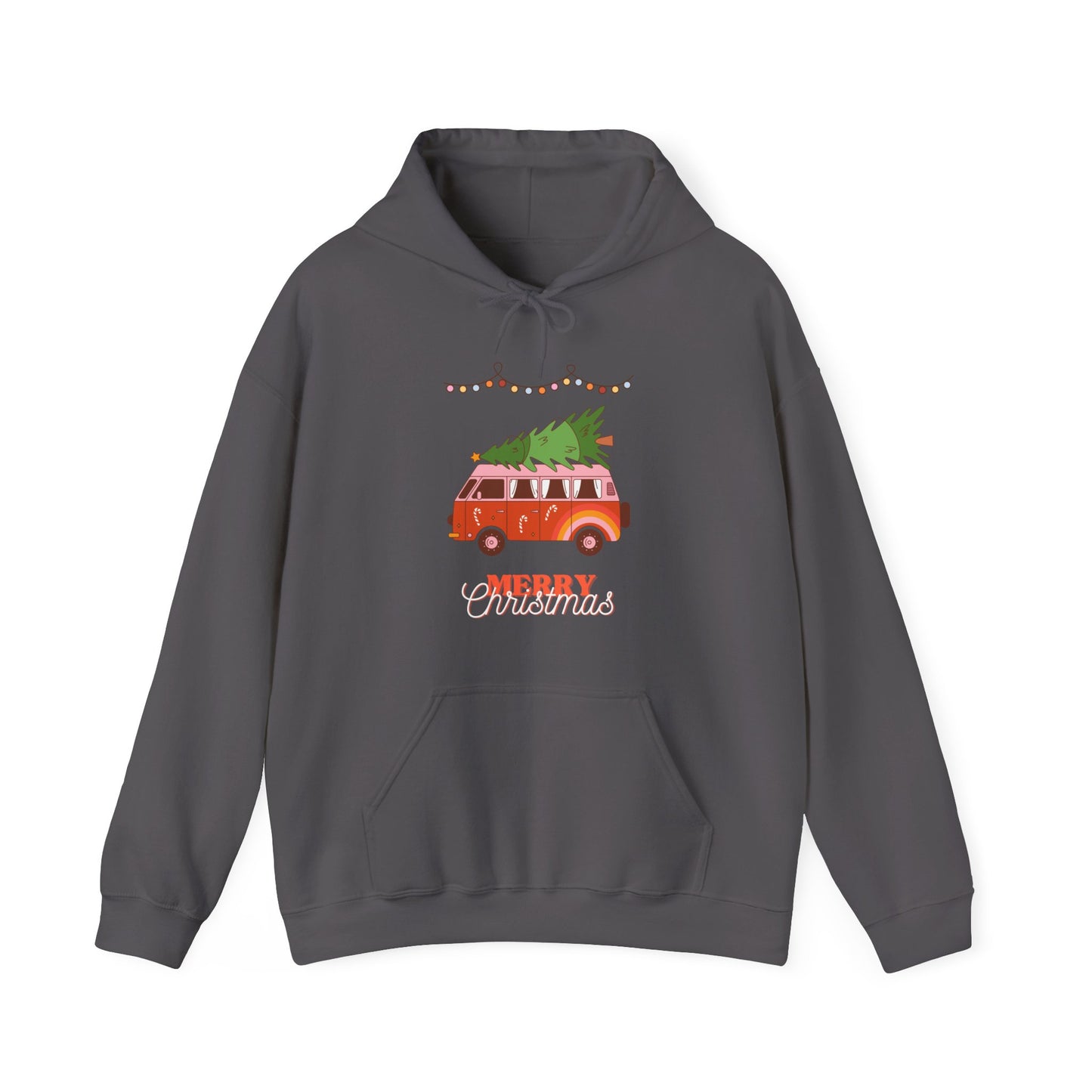 Festive Christmas Van - Unisex Heavy Blend™ Hooded Sweatshirt