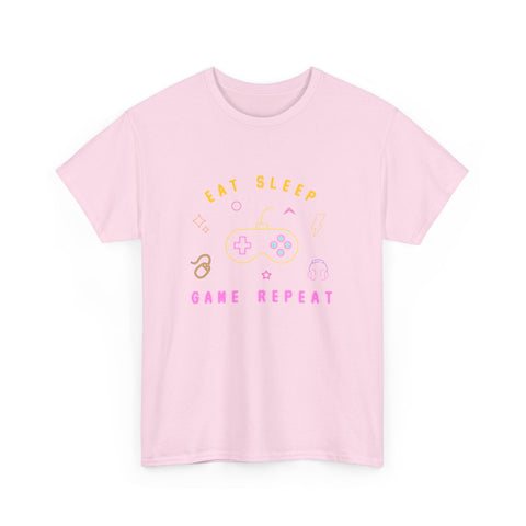 Gamer Vibes Unisex Tee - Eat Sleep Game Repeat, Video Game Shirt, Casual Wear, Gift for Gamers, Gaming Merchandise