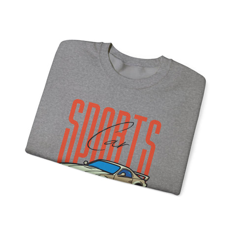 Sports Car Graphic Sweatshirt, Unisex Crewneck, Comfortable