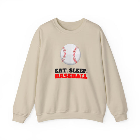 Baseball Sweatshirt - Eat Sleep Baseball, Unisex Crewneck, Gift for Baseball Fans, Sports Apparel, Cozy Sweatshirt