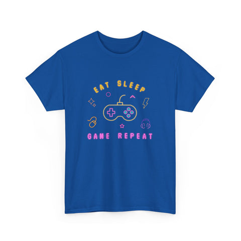 Gamer Vibes Unisex Tee - Eat Sleep Game Repeat, Video Game Shirt, Casual Wear, Gift for Gamers, Gaming Merchandise