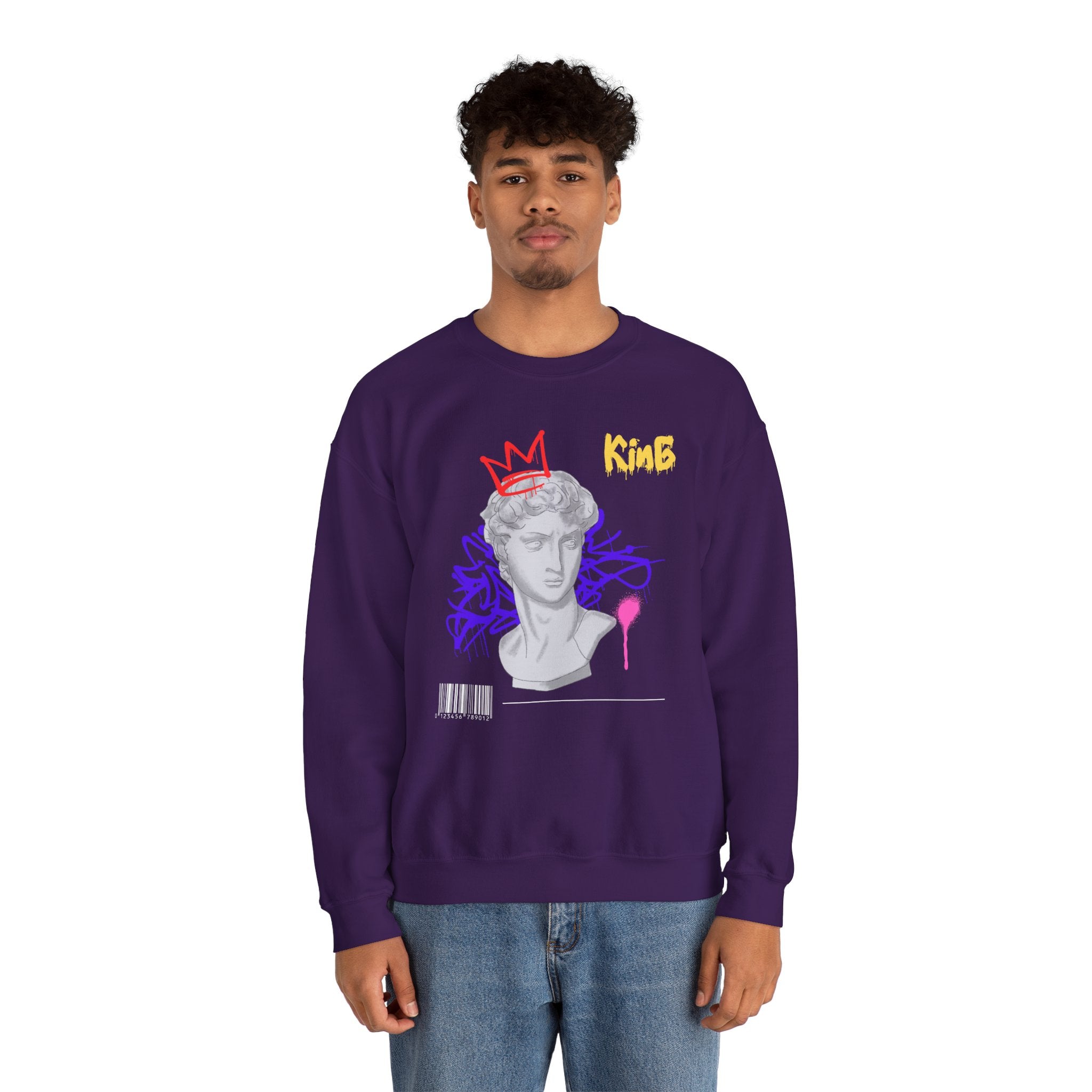 Modern Artistic Sweatshirt, Unisex Pullover, Trendy Graphic Sweater, Streetwear Fashion