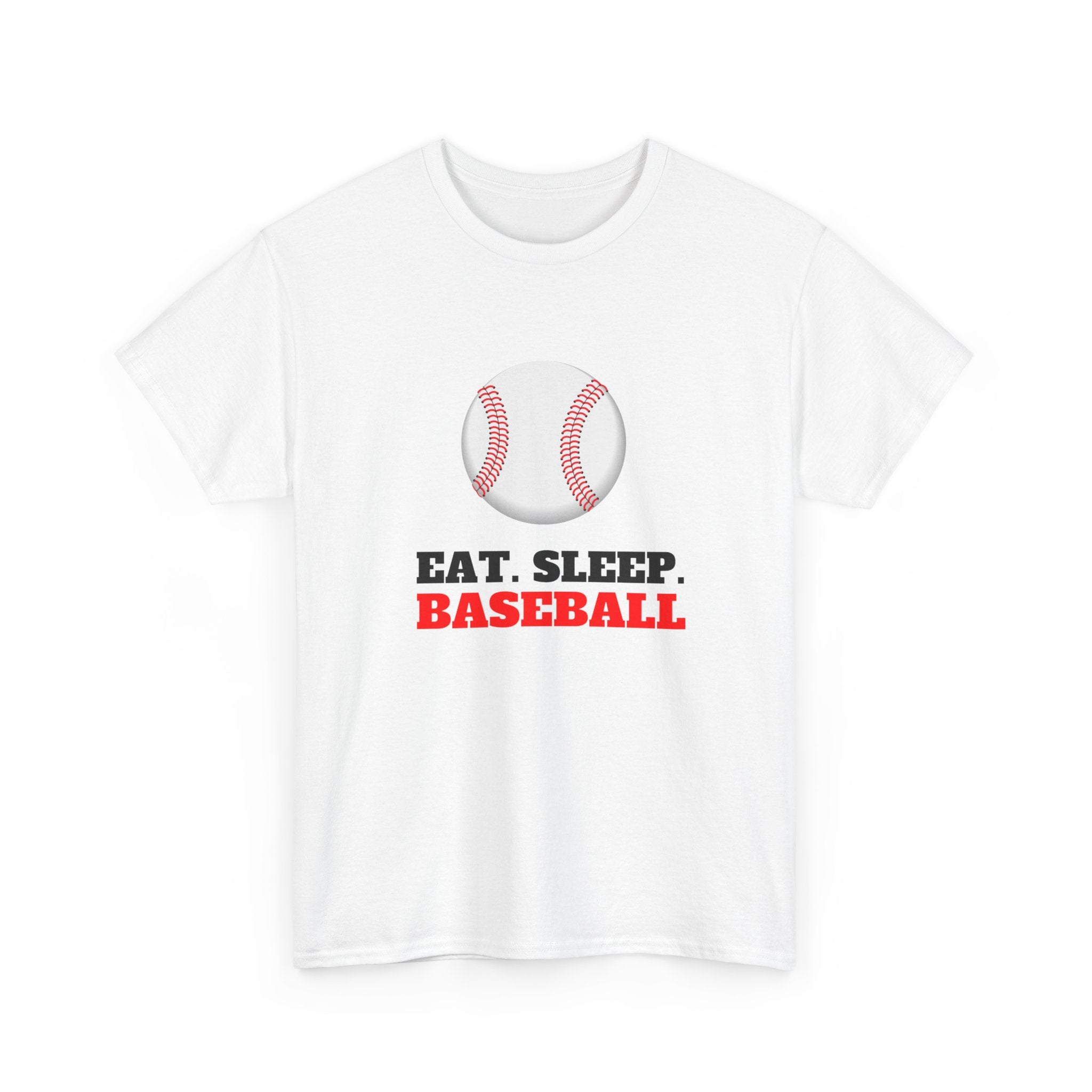 Eat Sleep Baseball Unisex Heavy Cotton Tee, Sports Fans, Gifts for Baseball Lovers, Casual Wear