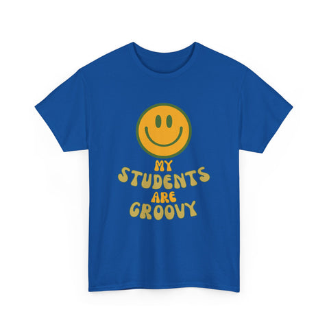 Groovy Teacher Tee, Fun Classroom Shirt, Gifts for Educators, Back to School Apparel, Positive Vibe T-Shirt