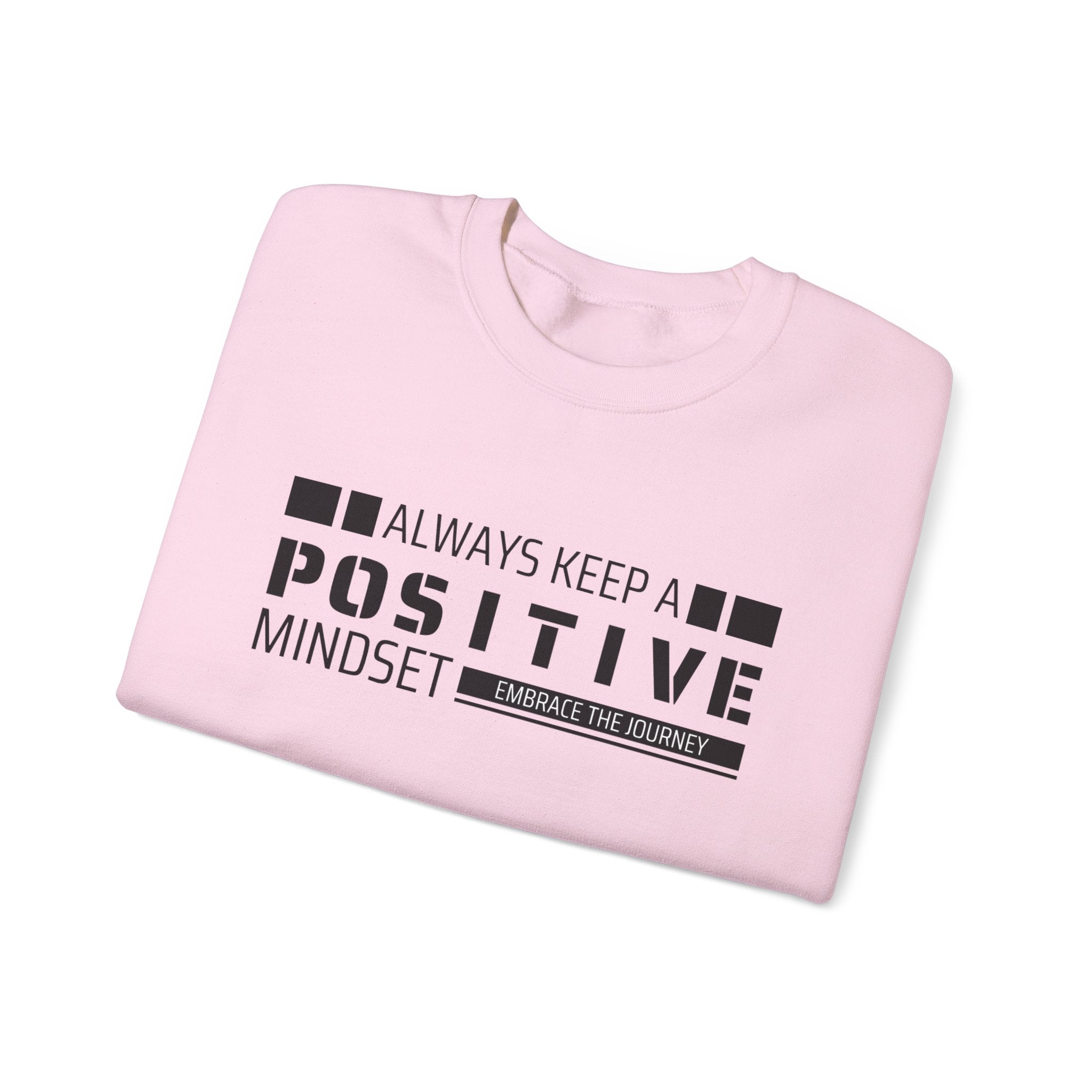 Positive Mindset Crewneck Sweatshirt - Motivational Apparel for Women, Cozy Self-Care Wear, Inspirational Gift, Wellness Reminder,