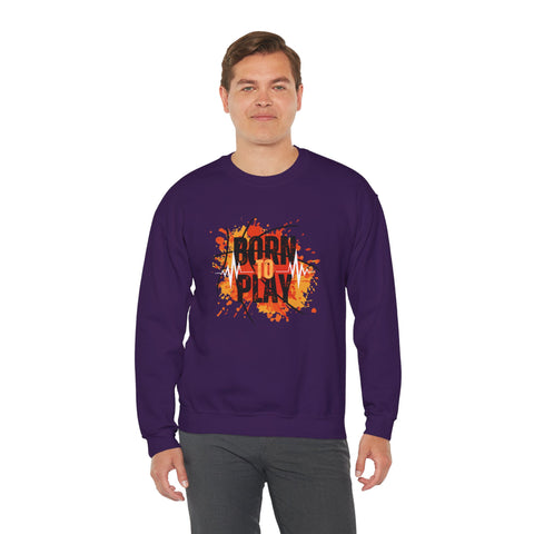 Motivational Crewneck Sweatshirt - Born to Plan, Cozy Sports Sweatshirt, Unisex Gift, Creative Apparel, Casual Wear, Fall Fashion