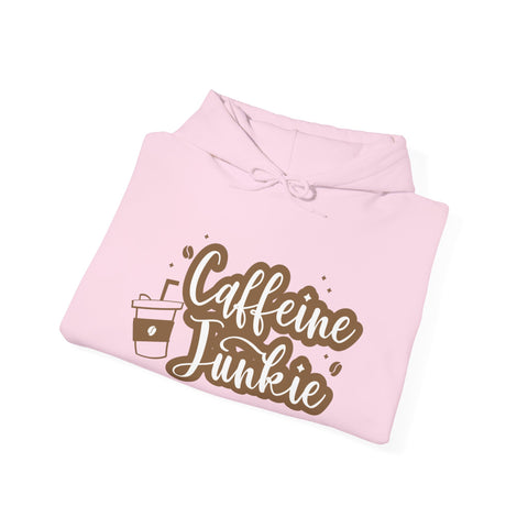 Caffeine Junkie Hoodie, Cozy Sweatshirt for Coffee Lovers, Gift for Baristas and Students, Perfect for Relaxing Evenings