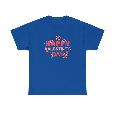 Happy Valentine's Day Unisex Heavy Cotton Tee, Romantic Gift, Casual Wear, Love T-Shirt, Seasonal Fashion, Self-Love Apparel