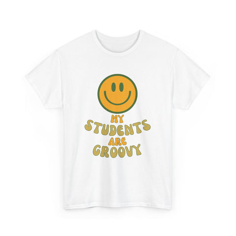 Groovy Teacher Tee, Fun Classroom Shirt, Gifts for Educators, Back to School Apparel, Positive Vibe T-Shirt