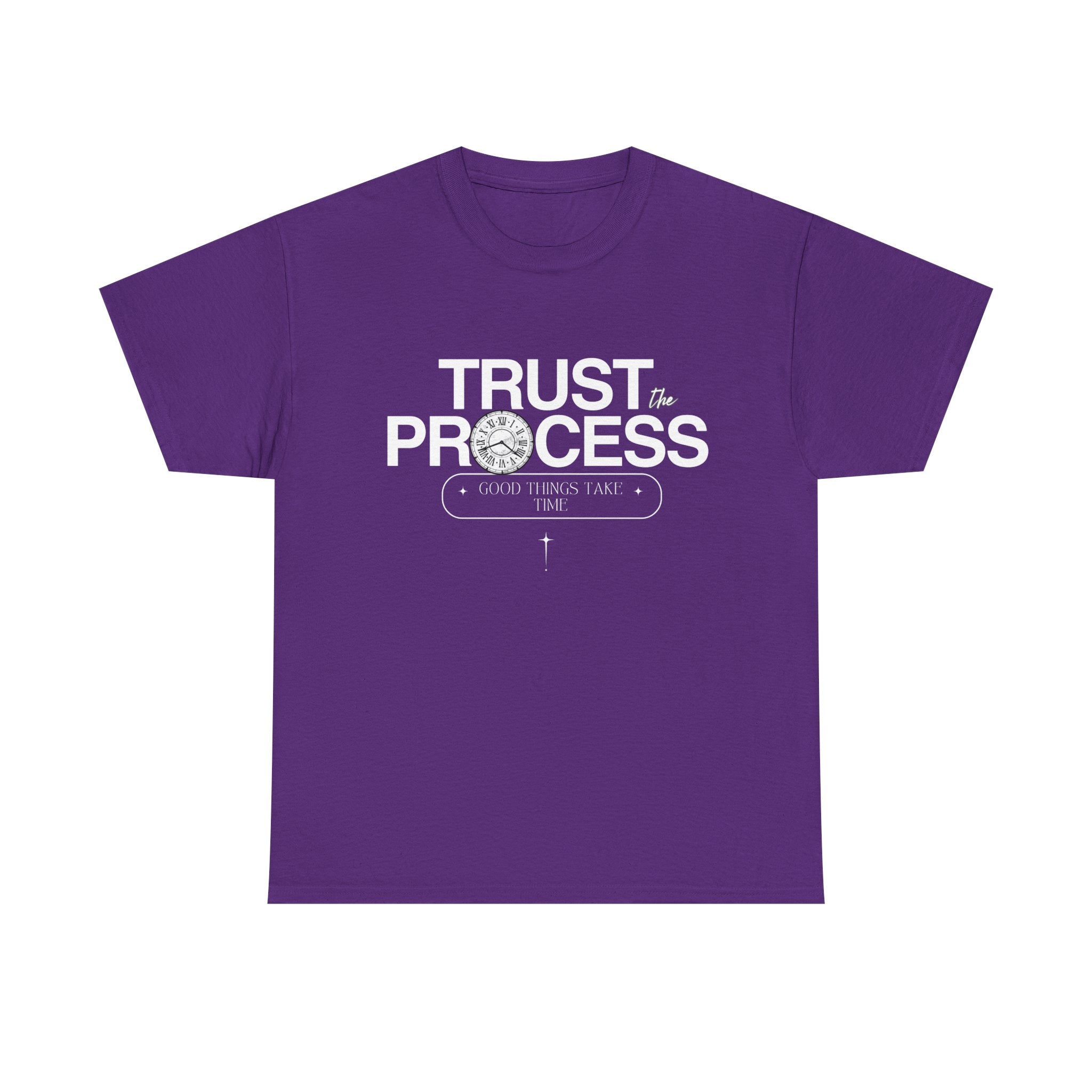Trust the Process Unisex Heavy Cotton Tee, Motivational Shirt, Inspirational Gift, Casual Wear, Comfortable Everyday Tee