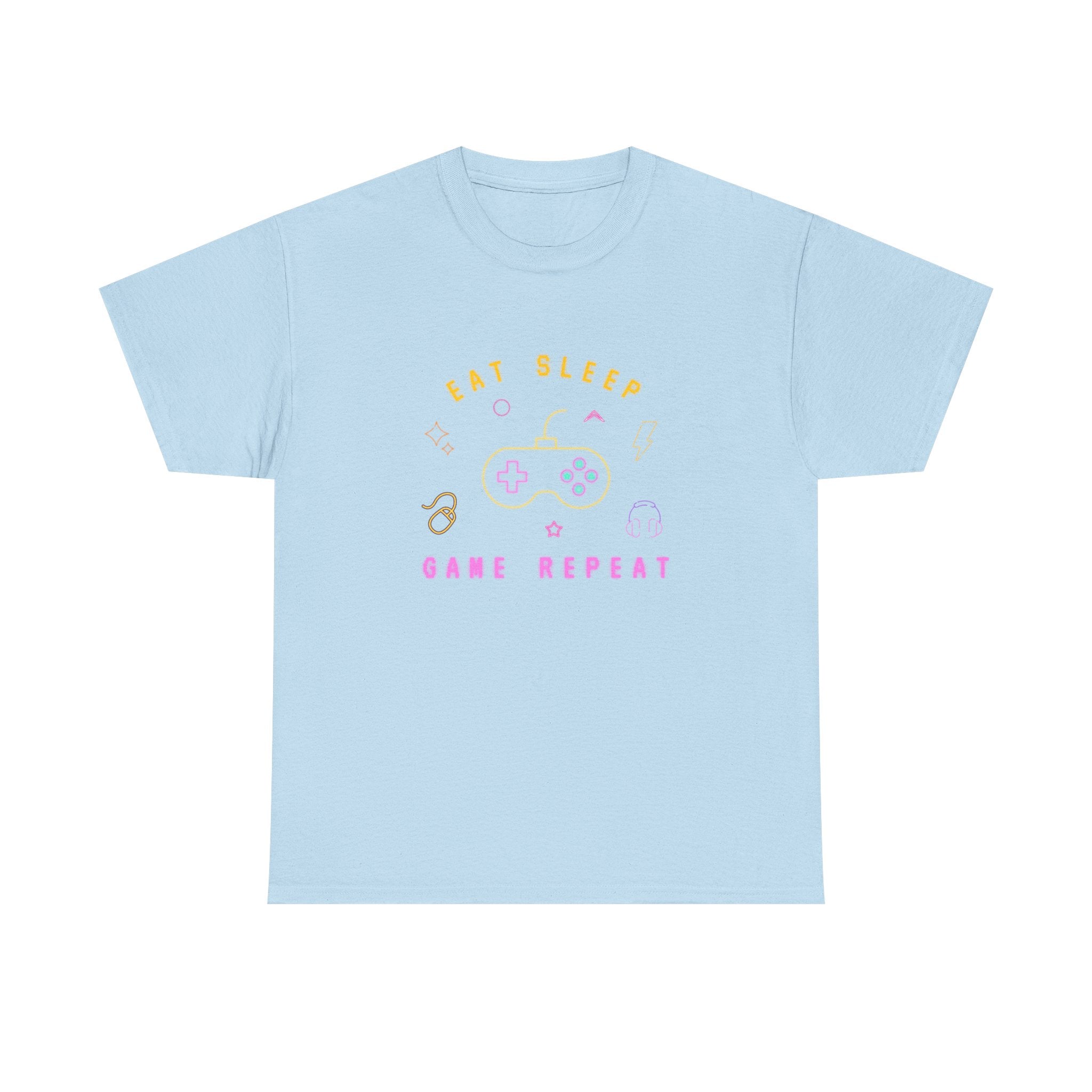 Gamer Vibes Unisex Tee - Eat Sleep Game Repeat, Video Game Shirt, Casual Wear, Gift for Gamers, Gaming Merchandise